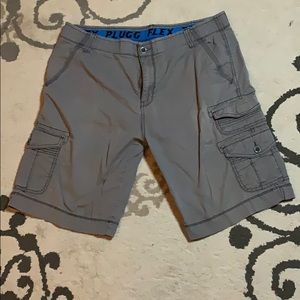 Plugg Flex Waist Gray Cargo Shorts